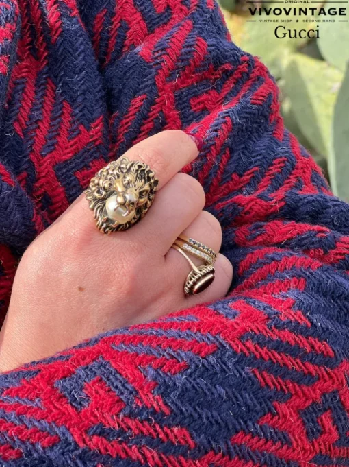 Anello Gucci testa di leone