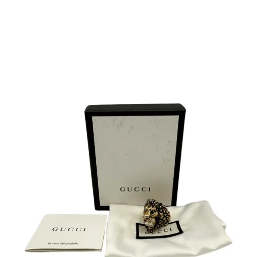 Anello Gucci testa di leone