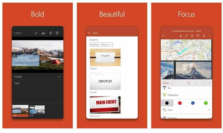 Microsoft Powerpoint: Aplicaciones de Diapositivas para Android