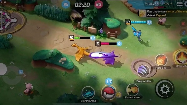 Pokémon UNITE Apk gameplay