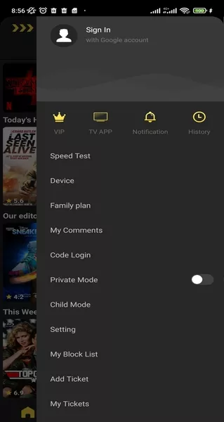 MovieBox Pro Apk Login: There is a setting icon on the top right corner of the App