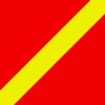 bitlife-red-diagonal-yellow-flag Land Cautiously